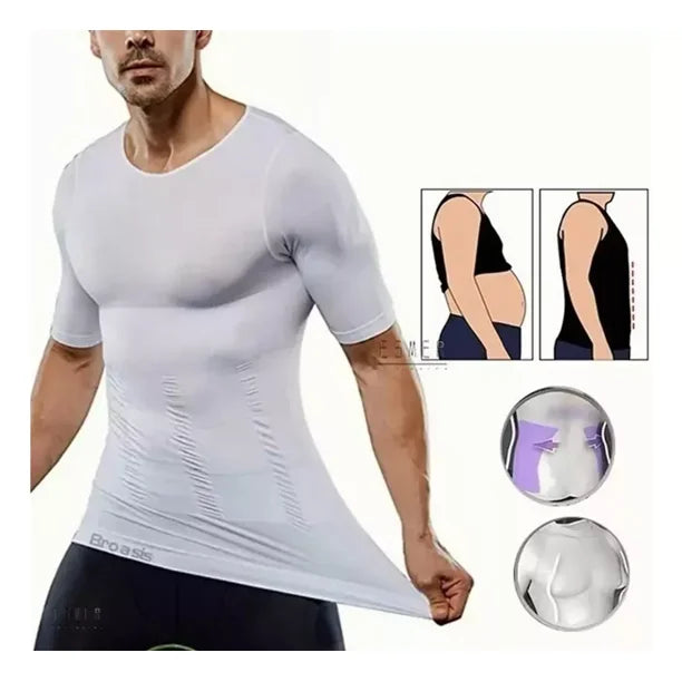 Doble Camiseta de Compresión + Audífonos P47 GRATIS – Luce Más Firme, Más Delgado y con Mejor Postura en Minutos