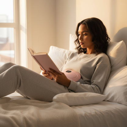 Cinturón Menstrual Térmico JYE Faja Eléctrica Abdominal con Masaje Vibratorio para Cólicos y Dolor + Masajeador Manual de Regalo