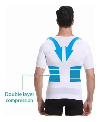 Doble Camiseta de Compresión + Audífonos P47 GRATIS – Luce Más Firme, Más Delgado y con Mejor Postura en Minutos