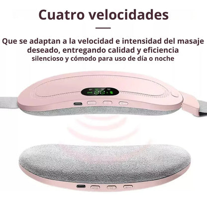 Cinturón Menstrual Térmico JYE Faja Eléctrica Abdominal con Masaje Vibratorio para Cólicos y Dolor + Masajeador Manual de Regalo