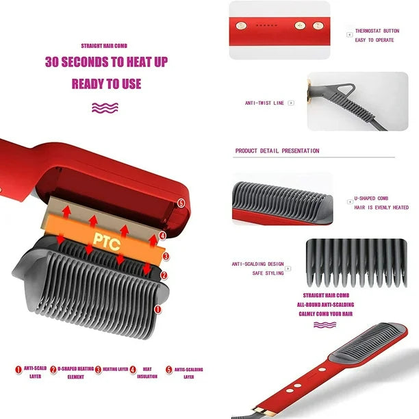 🔥 KIT 3x1 Belleza Exprés – Depiladora + Cepillo 3 en 1 + Botox Capilar